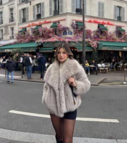 European American Winter New Fashion Women's Elegant Casual Trendy Simple Basic Faux Fur Cardigans Female Clothes Coats Tops