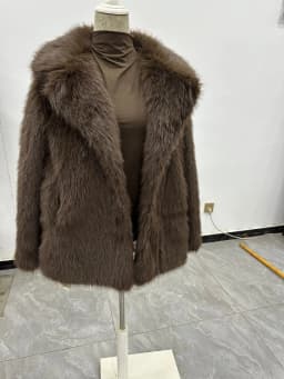 European American Winter New Fashion Women's Elegant Casual Trendy Simple Basic Faux Fur Cardigans Female Clothes Coats Tops
