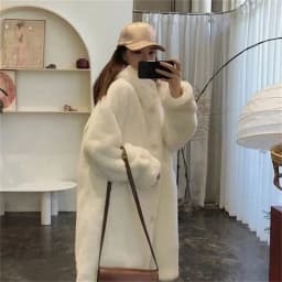 2026 NEW Thicken Mink Fur Coat Woman Cotton-padded Jackets Hooded Overcoat Autumn Winter Young Lady Oversize Faux Fur Long Coats