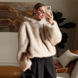 Casual Furry Faux Fur Hooded Pullover Women Loose Full Sleeve Warm Solid Coat 2026 Autumn Winter Lady Street Fashion Outwear New