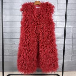 Mongolia Sheep Fur Women Long Vest Colorful Warm Faux Fur High Street Plush Coats Female Jacket Autumn Winter Furry Outerwear