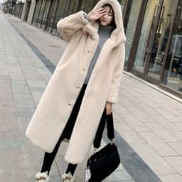 2025 New Winter Warm Hooded Fur Coat Faux Temperament Elegance Women For Coat Imitation Rex Rabbit Fur Women Fox Fur Coat H462