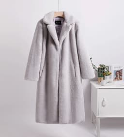 Luxury Faux Rabbit Fur Coats Fluffy Women's Two Tone Furry Long Overcoat Ladies Jacket Plus Size 5XL Thick Warm Loose Plush Coat