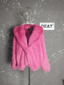 DEAT Fashion Faux Fur Coat Women's Hooded Long Sleeve Green Black Loose Plush Imitation Fox Fur Jacket Winter 2024 New 7AB6469