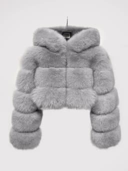 Women Hooded Faux Fur Coats Solid Short Jackets Mini Lenth Long Sleeves Open Stitch Straight Y2k Casual 2026 Autumn Winter