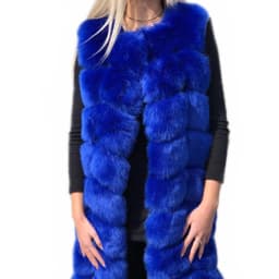 HJQJLJLS 80 Cm Faux Fur Vest 2021 Winter Women Thick Warm Faux Fox Fur Sleeveless Coat Female Fluffy Artificial Fur Coat Jacket