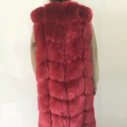 HJQJLJLS 80 Cm Faux Fur Vest 2021 Winter Women Thick Warm Faux Fox Fur Sleeveless Coat Female Fluffy Artificial Fur Coat Jacket