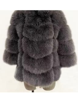 ZADORIN New Luxury Splicing Long Faux Fur Coat Woman Thick Warm Winter Fashion Fluffy Jacket Faux Fur Coats for Woman Outerwears