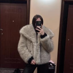 2025 Winter New Fashion Gradient Fluffy Fur Coat Women High Street Luxury Big Fur Collar Faux Fox Fur Jacket Female Overcoats