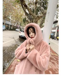 Women Faux Fur Maxi Jacket Thick Y2k Autumn Winter Maxi Coat Long Warm Luxury Belt Fur Black Parkas Bontjas Furry Outerwear