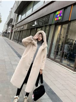 Women Faux Fur Maxi Jacket Thick Y2k Autumn Winter Maxi Coat Long Warm Luxury Belt Fur Black Parkas Bontjas Furry Outerwear