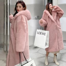 Women Faux Fur Maxi Jacket Thick Y2k Autumn Winter Maxi Coat Long Warm Luxury Belt Fur Black Parkas Bontjas Furry Outerwear