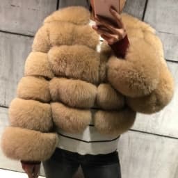 Fashion Short Faux Fox Fur Jacket for Women Winter Multi Color Thick Warm Long Sleeve Outerwear Woman Elegant Cozy Plush Jacket