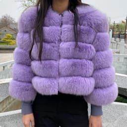 Fashion Short Faux Fox Fur Jacket for Women Winter Multi Color Thick Warm Long Sleeve Outerwear Woman Elegant Cozy Plush Jacket