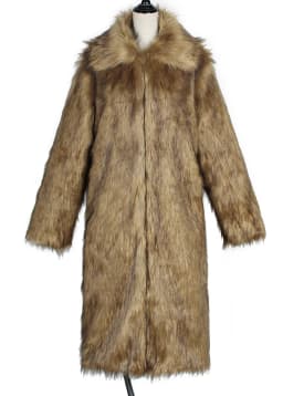 Women Faux Fox Fur Coat Long Fur Jacket Long Sleeve Turn Down Collar Open Stitch Thick Warm Fur Loose Casual 2025 Autumn Winter