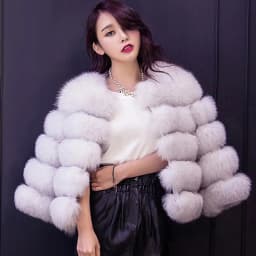 HJQJLJLS 2023 Winter New Fashion Women Faux Fur Coat Female Black Elegant Fluffy Thick Warm Artificial Fox Fur Jacket Outerwear