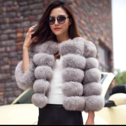 HJQJLJLS 2023 Winter New Fashion Women Faux Fur Coat Female Black Elegant Fluffy Thick Warm Artificial Fox Fur Jacket Outerwear