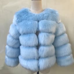 HJQJLJLS 2023 Winter New Fashion Women Faux Fur Coat Female Black Elegant Fluffy Thick Warm Artificial Fox Fur Jacket Outerwear