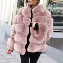 Women Faux Fur Fox Coats Short Coat Jackets Elegant Autumn Winter Jacket Furry Outerwear Elegant Splice Thick Warm Coffe Coats