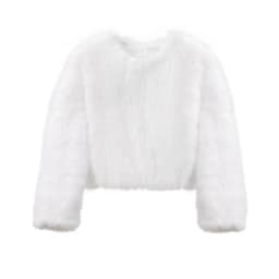 Neo Mint Brand Fashion 2024 Winter Sweet Pink Cropped Faux Fur Coat Women Streetwear Ins Chic Girls Fluffy Fox Fur Jacket Female