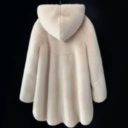 2026 new imitation velvet female mink fur coat whole mink mid-length coat hooded mink fur female