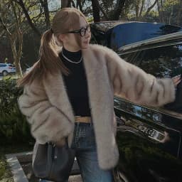 French Style Slouchy Faux Fur Coat Women Fluffy Dyed Tip Mid-Length Fox Fur Jacket V-Neck Autumn Winter Thickened Fur Overcoat