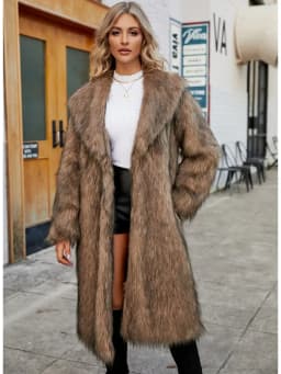 Women's Warm Faux Fox Fur Long Coat Winter Jackets Leisure Long Jacket Windbreaker Women Thick Fluffy Luxury Bontjas Outerwear