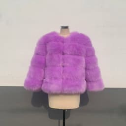 FANPUGUIZHEN Women Coats Autumn Winter New Fashion Pink Faux Fur Coat Elegant Thick Warm Outerwear Fake Fur Woman Jackets