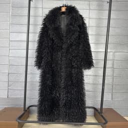 LANMREM Colorful Women's Furry Coat Rose Pink Faux Fur Coat Suit Collar Autumn Winter Thick Cardigan Long Overcoat Chic 2DB5859