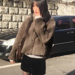 Women's Stylish Warm Faux Fur Jacket Retro Vintage Winter Coat All-Match Thickened Plush Integrated Leather And Fur Outerwear