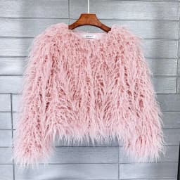 LANMREM Fashion Imitation Fur Coat Women's O-neck Long Sleeves Bright Color Elegant Coats Party Clothes Autumn Winter New 2Z2561