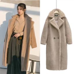 Fashionable Thickened Lamb Fur Jacket Women's Mid-Length Winter Coat Korean Style Teddy Bear Design Eco-Friendly Outerwear