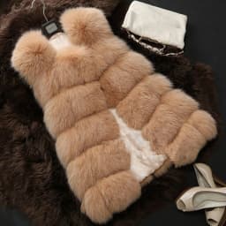 ZADORIN Hotsale Female Fur Waistcoat Winter Fluffy Faux Fur Vest Women O-Neck Spliced Sleeveless Long Faux Fur Coat Woman Vests