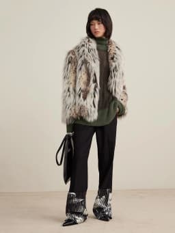 Lautaro Spring Autumn Winter Colorful Thickened Warm Hairy Shaggy Faux Fox Fur Coat Women Short Loose Luxury Fluffy Jacket 2025