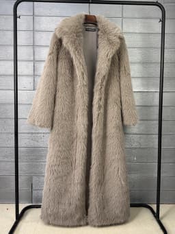 ZADORIN 130cm Super Long Fluffy Faux Fur Coat Woman Jacket Winter Lapel Thicken White Faux Fur Coats Jacket for Women Outerwears