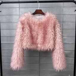 Women Short Coats Faux Fur Jackets Casual Loose Coat Thick Warm Y2k Streetwear Jacket Elegant Work Outerwear Autumn Winter