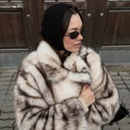 Women Winter Faux Fur Coat 2026 Warm Fluffy Natural Silver Fox Plush Jacket Open Front Outwear