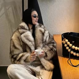 Women Winter Faux Fur Coat 2026 Warm Fluffy Natural Silver Fox Plush Jacket Open Front Outwear