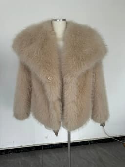 Woman Autumn Winter Faux Fur Coat Plush Fluffy Women's Jacket New in Outerwears White Red Gray Black Wool Blends Coats