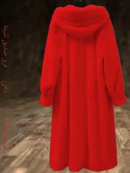 Autumn Winter Thickened Plush Coat Women's Loose Fit Hooded Knee-Length Medium-Length Dopaamine Style Faux Fur Jacket