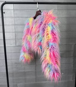 Short Coat Women Faux Fur Coats Jackets V Neck Thick Warm Y2k Streetwear Jacket Elegant Work Outerwear Autumn Winter 2026