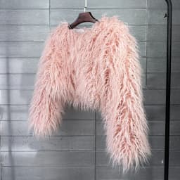 Short Coat Women Faux Fur Coats Jackets V Neck Thick Warm Y2k Streetwear Jacket Elegant Work Outerwear Autumn Winter 2026