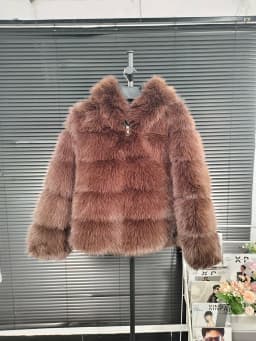 DEAT Fashion Imitation Fox Fur Grass Jacket Women's Hooded Loose Long Sleeves Patchwork Plush Thick Coat Winter New 7A975