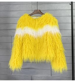 Faux Fur Women Short Coats Jackets Coat Thick Warm Y2k Streetwear Jacket Elegant Work Outerwear Round Neck Autumn Winter