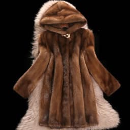 Winter Faux Fur Jacket Women Hooded Mid Length Coat Warm Shaggy Female Casual Outerwear Thick Fluffy Open Stitch Overcoat