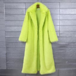 DEAT 2026 Winter New Fashion Faux Fur Coat For Women Solid Color High-end Casual Cardigan Long Jacket Female Trendy 11A05534