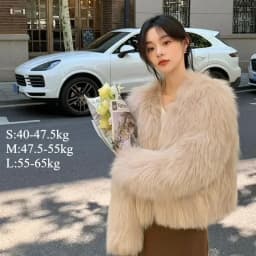 Faux Fur Coat Women Clothing Y2K Autumn New Fashion Casual Imitation Fox Fur Jacket Crop Loose All Match Warm Female Winter