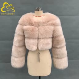 Fox Fur Coat for Women Thick Fox Fur Jacket Short Style Slim Fit Zipper Winter Fashion Wholesale New Arrival