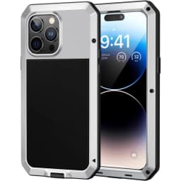 Heavy Duty Aluminum Metal Cover For iPhone 16 15 14 13 12 11 ProMax Shockproof Gorilla Glass Metal Case For iPhone XS Max XR 7 8