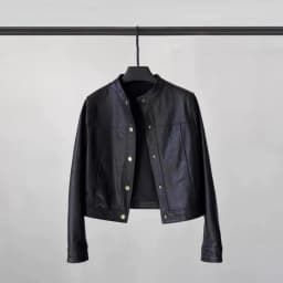 Spring Fashion New Women's High-end Leather Jacket with Stylish Design and Temperament Single Breasted Motorcycle Jacket